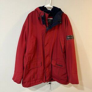 Timberland Weather Gear Insulated Red Weatherproof Jacket Men's Size Large